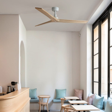 FARO KLIM M Ventilador Blanco-Pino TUYA