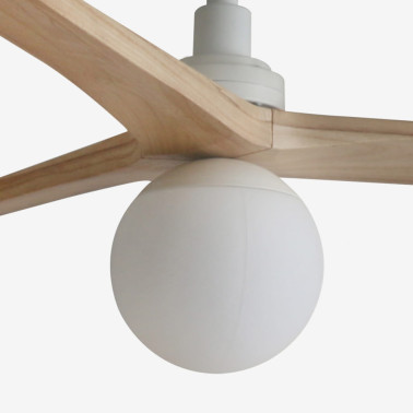 FARO KLIM M E27 Ventilador Blanco-Roble TUYA