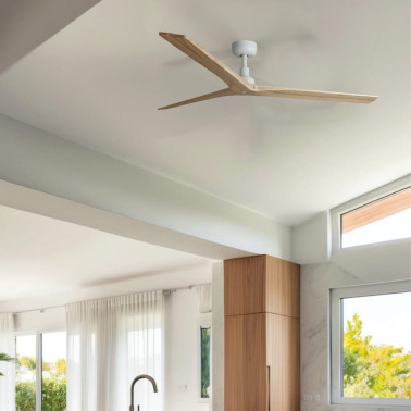 FARO KLIM L Ventilador Blanco-Roble