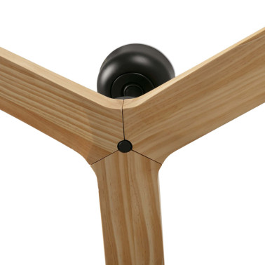 FARO KLIM L Ventilador Negro-Roble TUYA