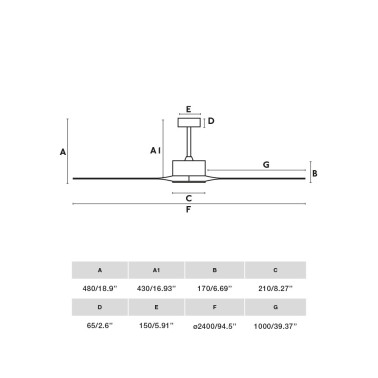 FARO KAUAI XXL DC Ventilador Marrón