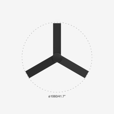 FARO RUDDER S Ventilador Negro-Nogal