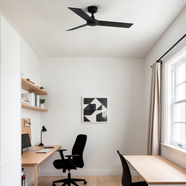 FARO RUDDER S Ventilador Negro-Nogal