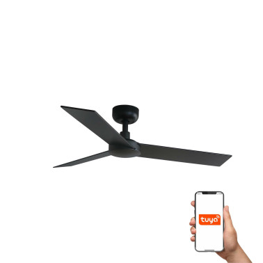 FARO RUDDER S Ventilador Negro-Nogal TUYA