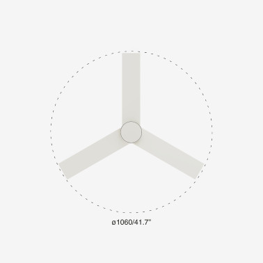 FARO RUDDER S LED Ventilador Blanco-Fresno TUYA