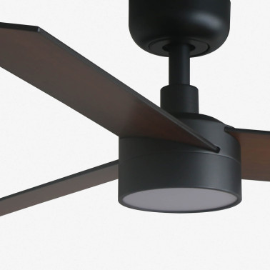 FARO RUDDER S LED Ventilador Negro-Nogal TUYA