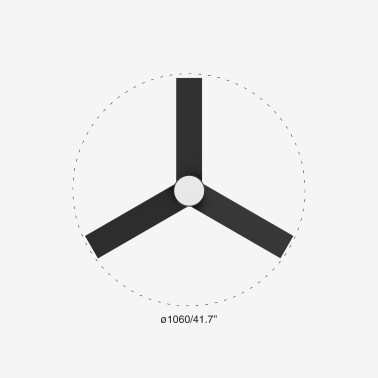 FARO RUDDER S LED Ventilador Negro-Nogal TUYA