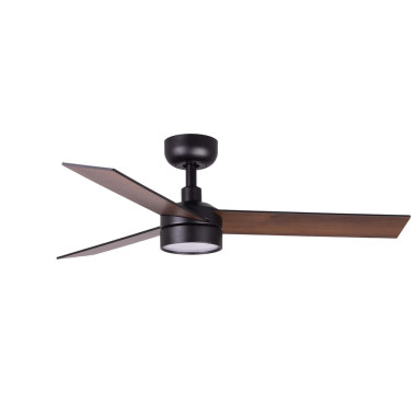 FARO RUDDER S LED Ventilador Negro-Nogal TUYA