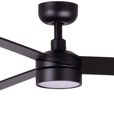 FARO RUDDER S LED Ventilador Negro-Nogal TUYA
