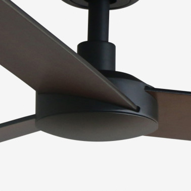 FARO RUDDER L Ventilador Negro-Nogal TUYA