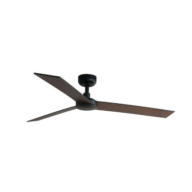 FARO RUDDER L Ventilador Negro-Nogal TUYA
