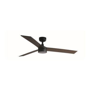 FARO RUDDER L LED Ventilador Negro-Nogal TUYA