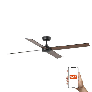 FARO RUDDER L 4 Ventilador Negro-Nogal TUYA
