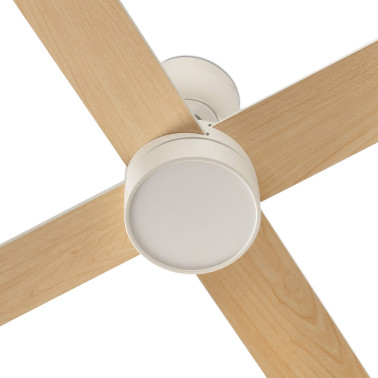 FARO RUDDER L 4 LED Ventilador Blanco-Fresno TUYA