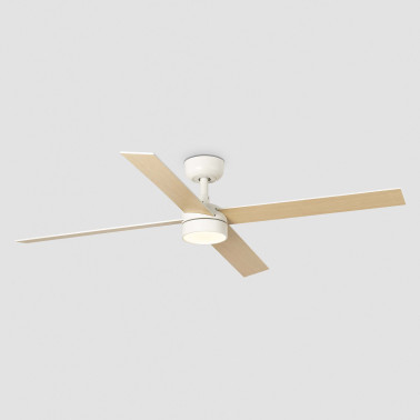 FARO RUDDER L 4 LED Ventilador Blanco-Fresno TUYA