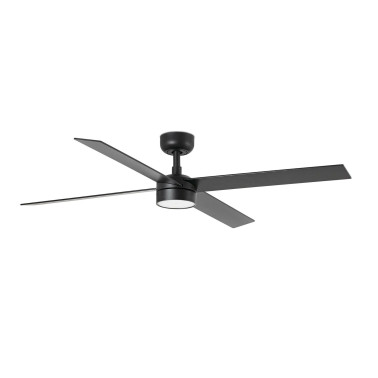 FARO RUDDER L 4 LED Ventilador Negro-Nogal TUYA