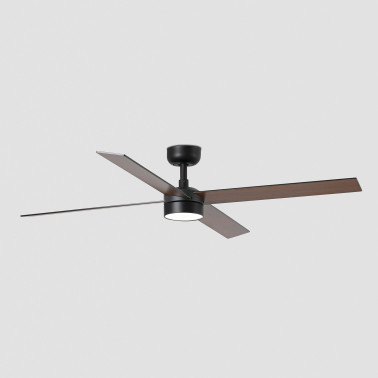 FARO RUDDER L 4 LED Ventilador Negro-Nogal TUYA