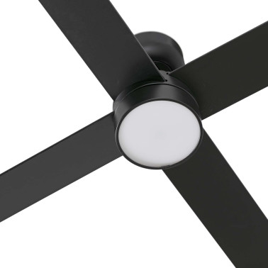 FARO RUDDER L 4 LED Ventilador Negro-Nogal TUYA