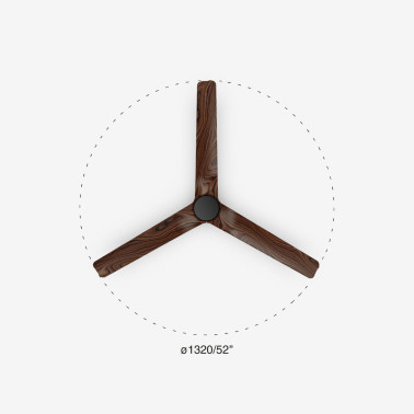 Faro Heywood L DC Ventilador de Techo Negro