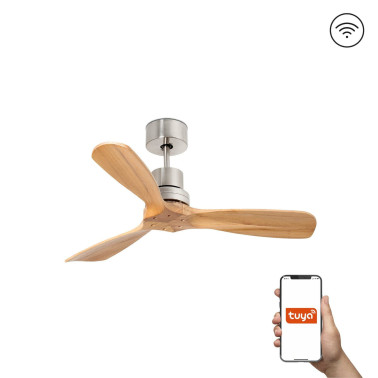 FARO MINI LANTAU S DC Ventilado Níquel-Pino TUYA