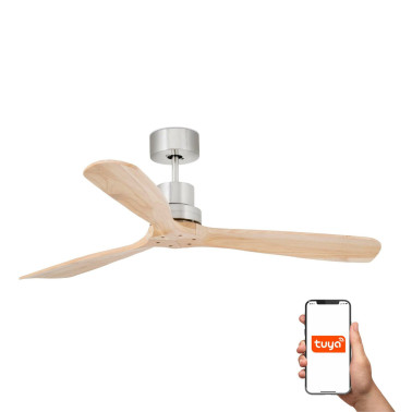 FARO LANTAU L DC Ventilador Níquel-Pino TUYA
