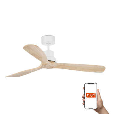 FARO LANTAU L DC Ventilador Blanco-Pino TUYA