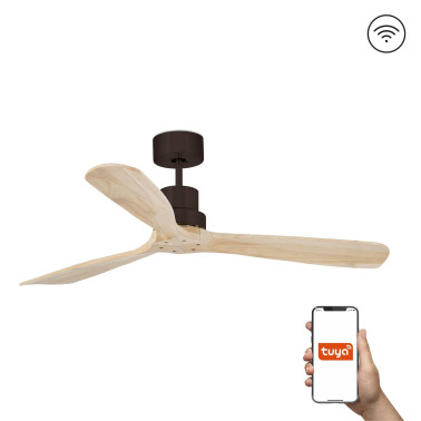 FARO LANTAU L DC Ventilador Marrón-Pino TUYA