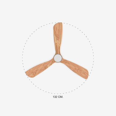 FARO LANTAU L DC LED Ventilador Níquel-Pino TUYA