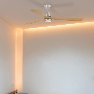 FARO LANTAU L DC LED Ventilador Níquel-Pino TUYA