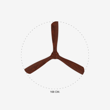 FARO LANTAU XL DC Ventilador Níquel-Nogal TUYA