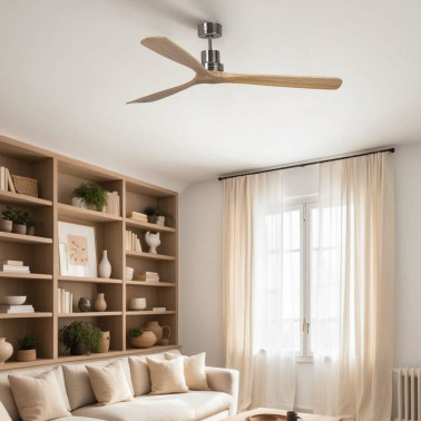 FARO LANTAU XL DC Ventilador Níquel-Pino TUYA