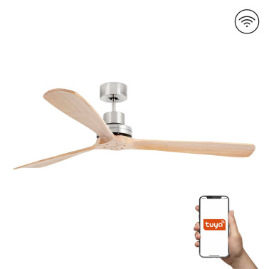 FARO LANTAU XL DC Ventilador Níquel-Pino TUYA