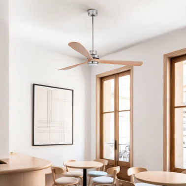 FARO LANTAU XL DC LED Ventilador Níquel-Pino TUYA
