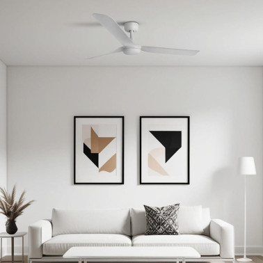 FARO PUNT M DC Ventilador de techo sin luz blanco