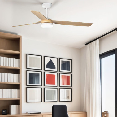 FARO PUNT M DC LED Ventilador Blanco-Arce TUYA