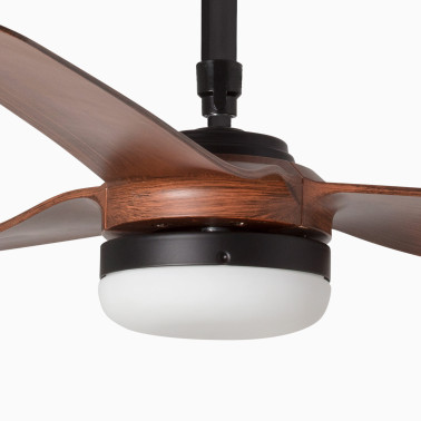 FARO PUNT M DC LED Ventilador Negro-Nogal TUYA