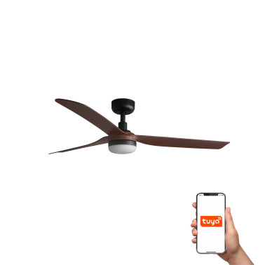 FARO PUNT M DC LED Ventilador Negro-Nogal TUYA