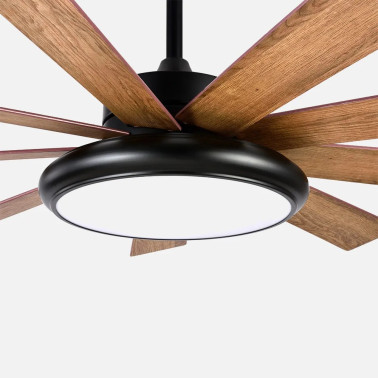 FABRILAMP PIREO 132CM Ventilador Negro-Roble-Haya