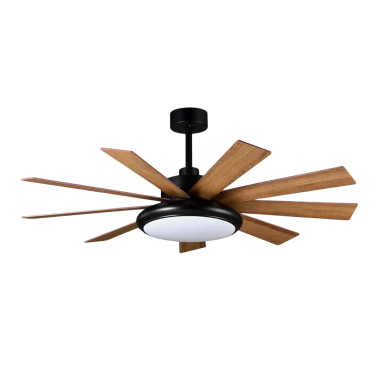 FABRILAMP PIREO 132CM Ventilador Negro-Roble-Haya