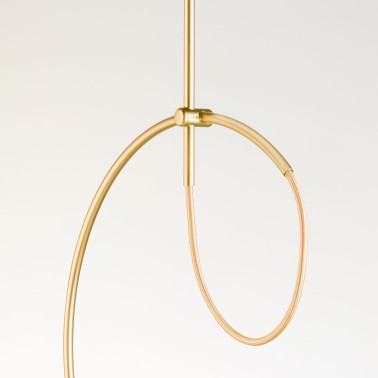 ESTILUZ LOOP Colgante Superficie Oro Metálico
