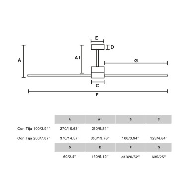 FARO AMELIA Ventilador de Techo Negro TUYA