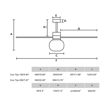 FARO AMELIA BALL L DC Ventilador de Techo Blanco