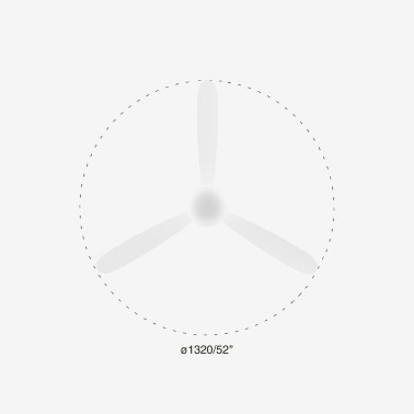 FARO AMELIA BALL L DC Ventilador de Techo Blanco