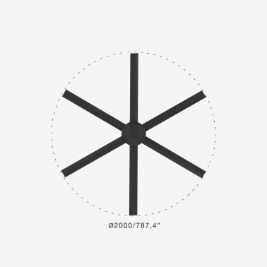 FARO ROTTERDAM 20 XL Ventilador Negro