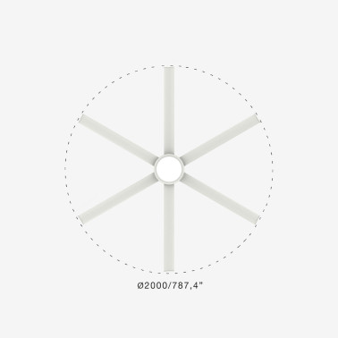 FARO ROTTERDAM 20 XL LED Ventilador Blanco