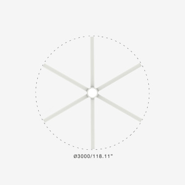 FARO ROTTERDAM 30 XXL LED Ventilador Blanco