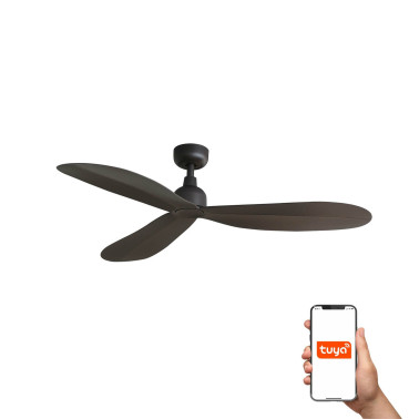 FARO PALMA M Ventilador Marrón Oscuro IP44 TUYA