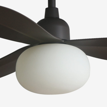 FARO PALMA M E27 Ventilador Marrón Oscuro IP44 TUYA