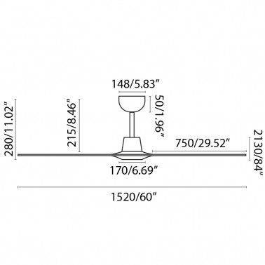 FARO MOREA L Ventilador Marrón-Arce TUYA