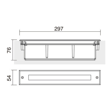 CRISTHER TRAU Empotrable Simétrico Antracita 2700K